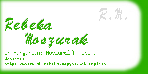rebeka moszurak business card